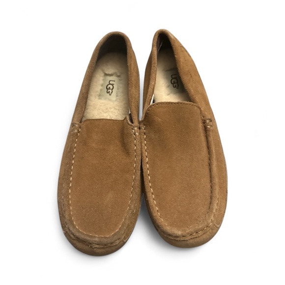 UGG Men's Brown Suede Slip-On Loafers - Picture 1 of 2